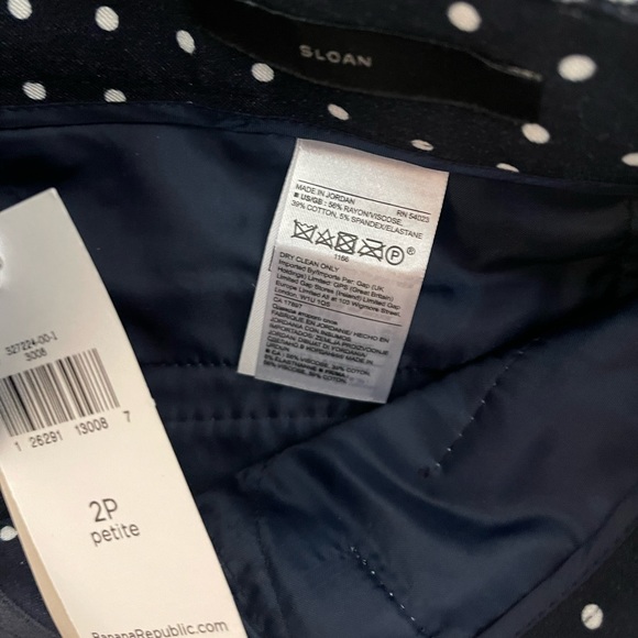 NWT BANANA REPUBLIC SLOAN PETITE PANTS SIZE 2P - Picture 3 of 7